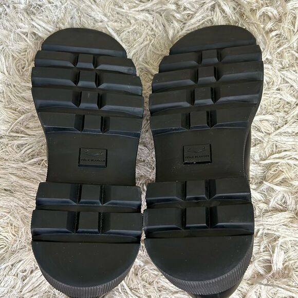 NWOB Voile Blanche Tweed 09 Black Calfskin Leather Chelsea Boots size 40 US 10 - Picture 11 of 14